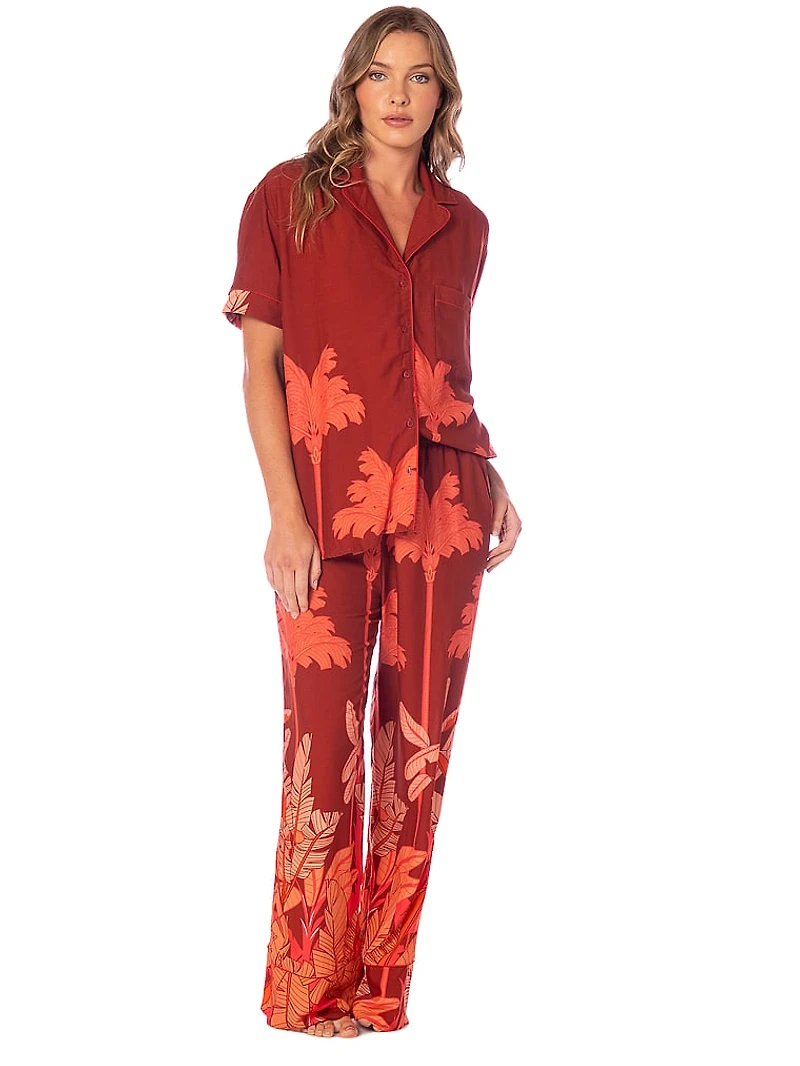 Kameli Short-Sleeve Pants Set