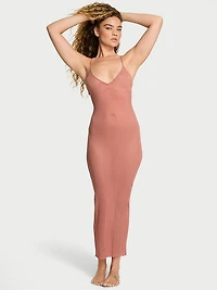 Sheer Knit Triangle Midi Dress