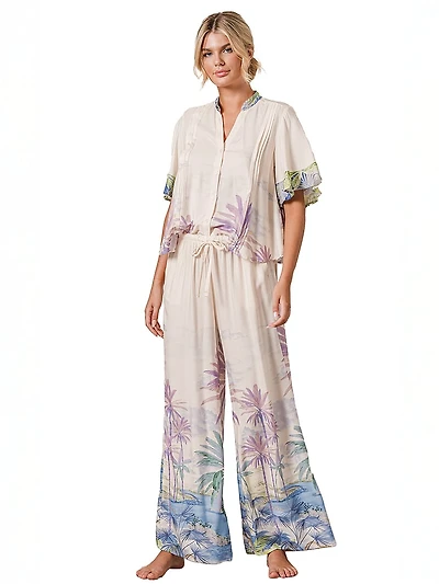 Mabel Short-Sleeve Pants Set