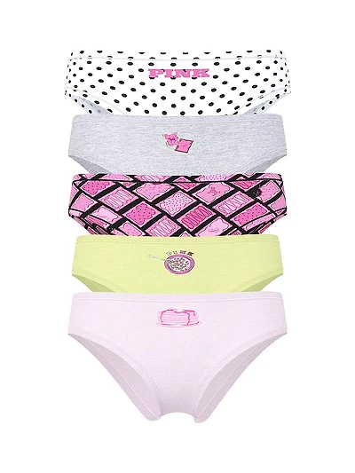 5-Pack Cotton Cheeky Panties