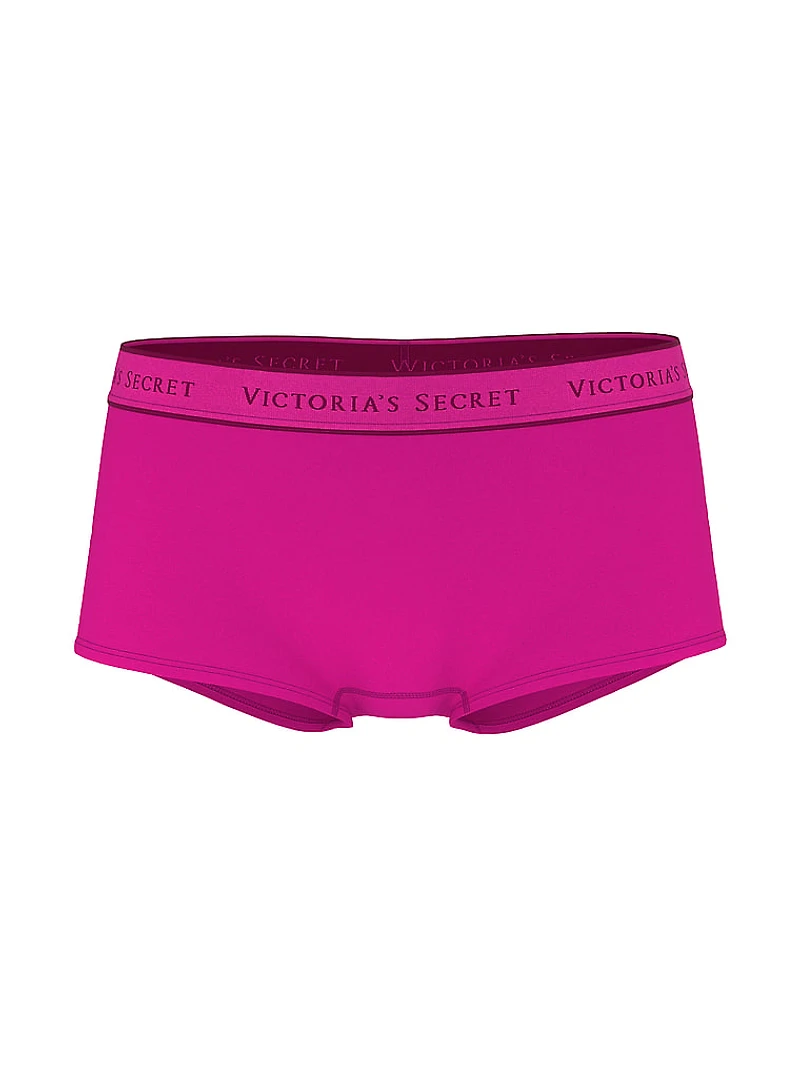 Logo Rib Cotton Boyshort Panty