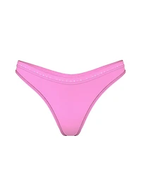 Stretch Cotton High-Leg Scoop Thong Panty