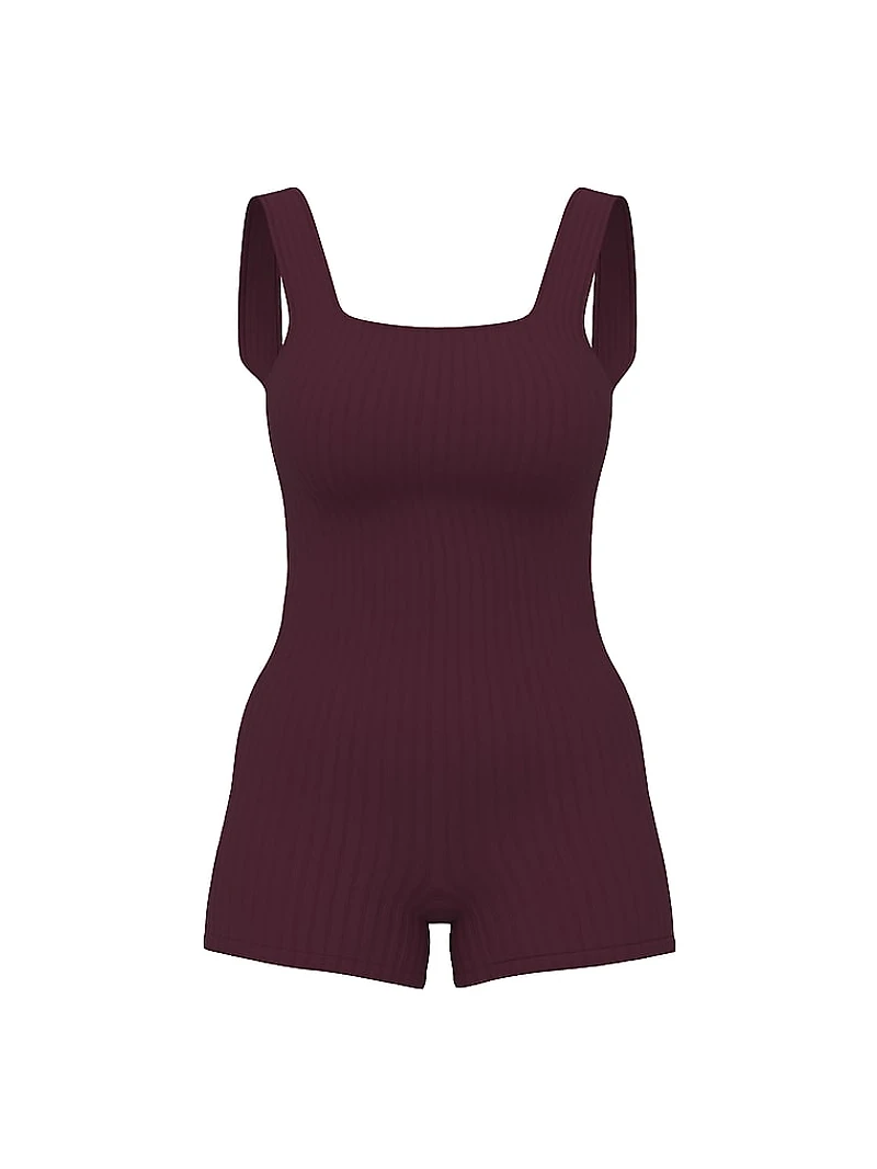 Smooth Seamless Rib Short Onesie