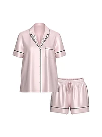 Glazed Satin Short Pajama Set