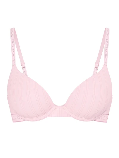 Pointelle Logo Perfect Shape Push-Up Bra