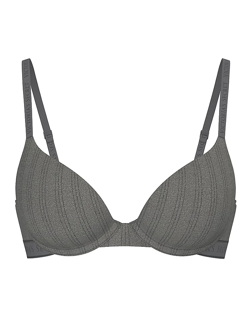 Pointelle Logo Perfect Shape Push-Up Bra