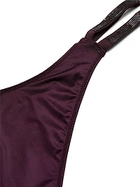 Logo Shine Strap Thong Panty