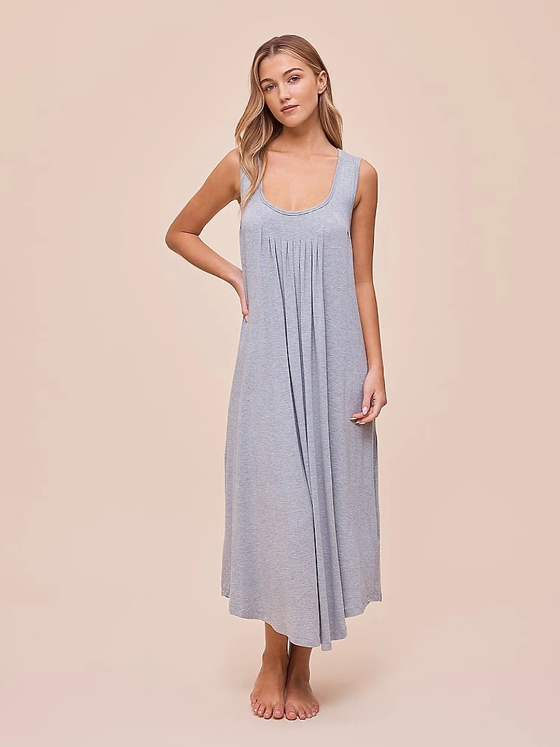 Kate Pleat Front Maxi Length Nightie