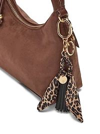 Faux Fur Pom Bag Charm Keychain