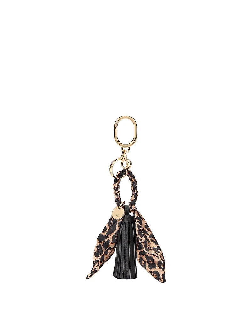 Faux Fur Pom Bag Charm Keychain