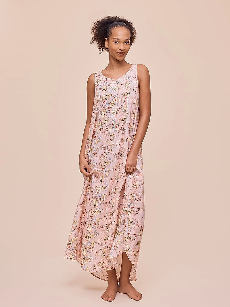 Molly Panel Front Maxi Length Nightie