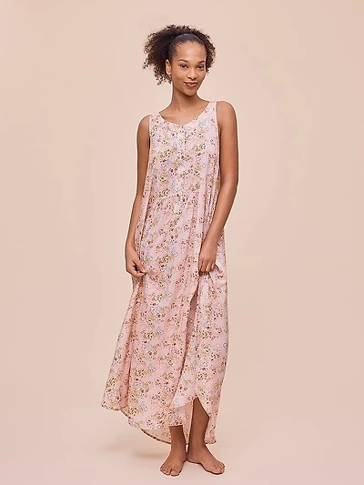 Molly Panel Front Maxi Length Nightie