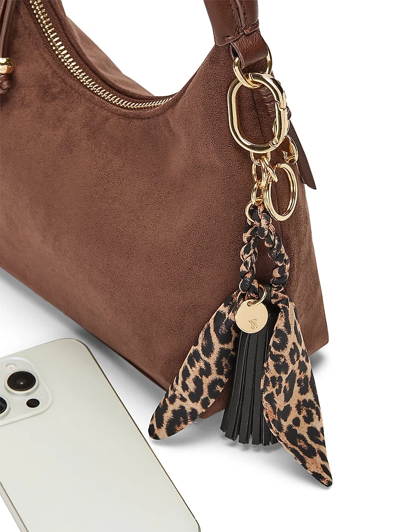 Faux Fur Pom Bag Charm Keychain