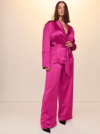 Luxe Satin Wrap Top & Pant Set