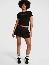 All-Day Cotton Foldover Pleated Skort