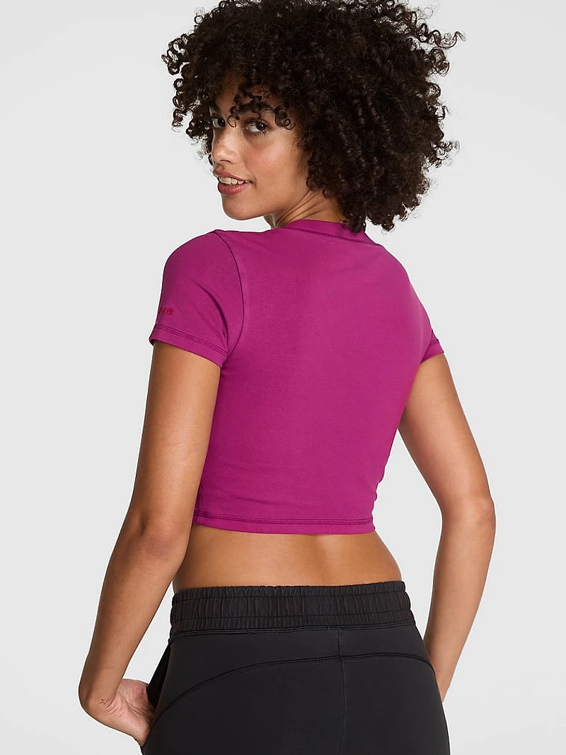 All-Day Cotton™ V-Neck Cropped Tee