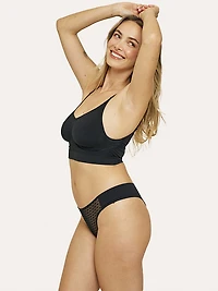 Mesh Velvet Dot Brief Panty