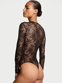 Rose Lace Long-Sleeve Bodysuit
