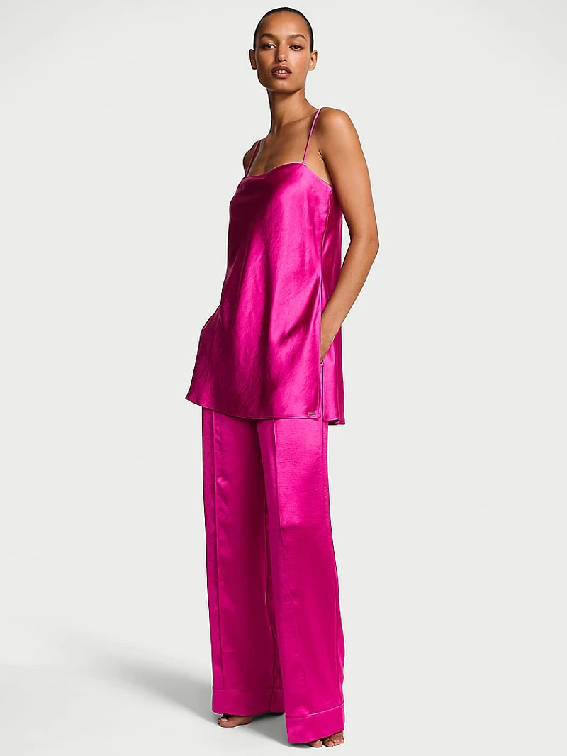 Luxe Satin Tunic Cami & Pant Set