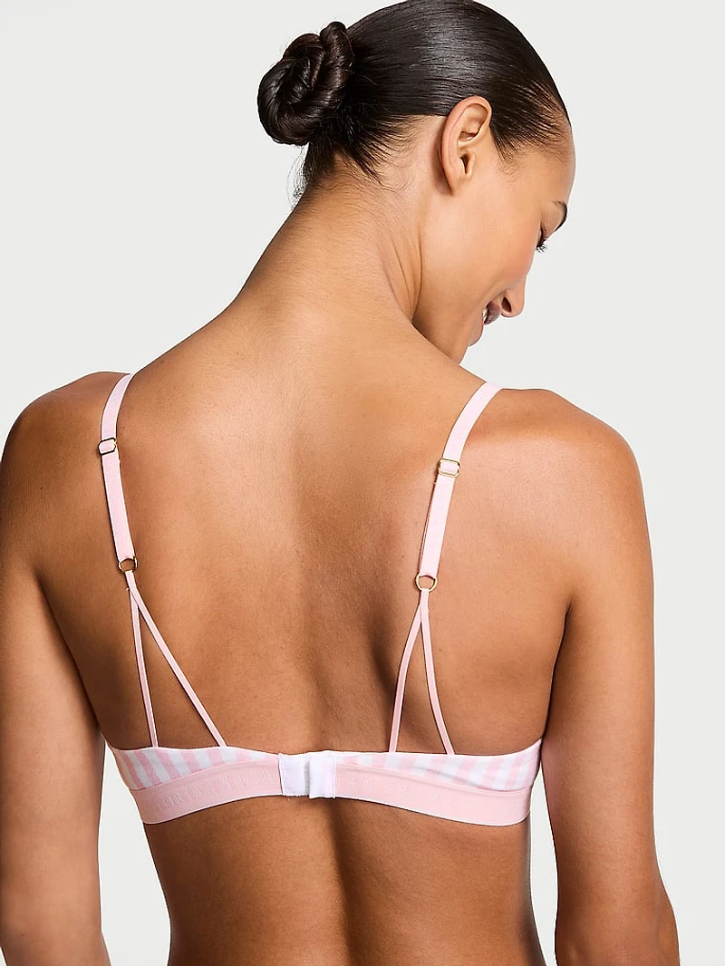 Cotton Unlined Scoop Strappy Bra