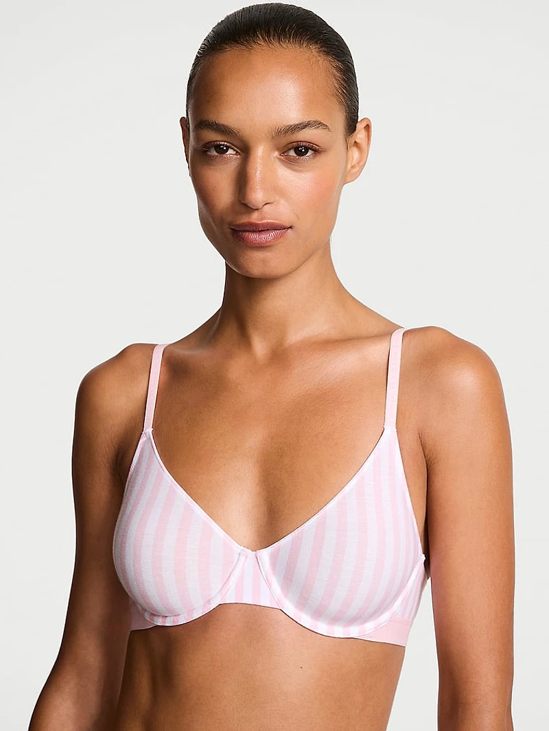 Cotton Unlined Scoop Strappy Bra