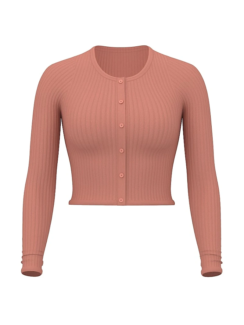 Smooth Seamless Rib Crop Cardigan