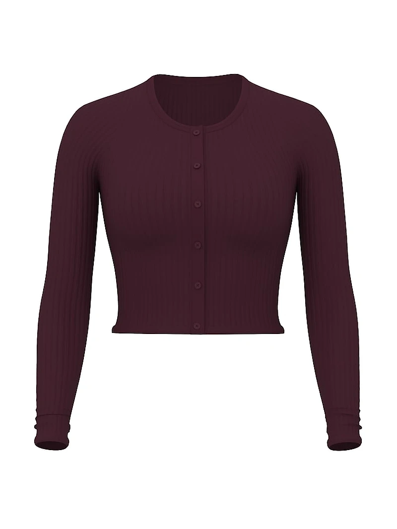 Smooth Seamless Rib Crop Cardigan