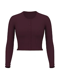 Smooth Seamless Rib Crop Cardigan