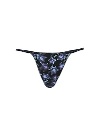Cherry Embroidery Sequin Shine Thong Panty
