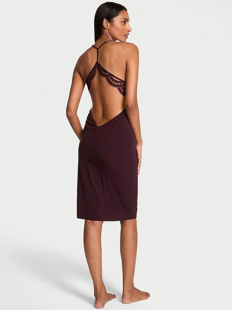 Chiffon Draped Slip Dress