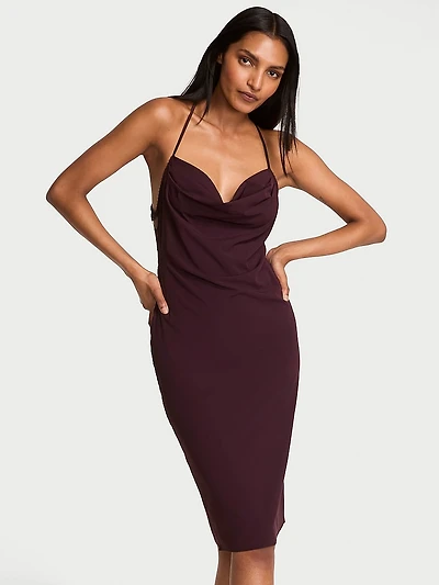 Chiffon Draped Slip Dress
