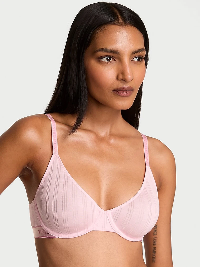 Cotton Unlined Scoop Strappy Bra
