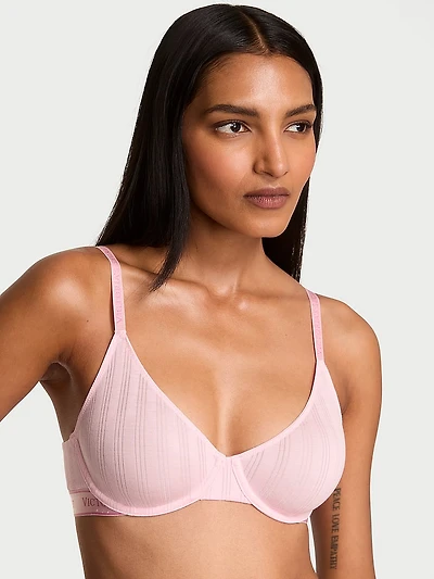 Cotton Unlined Scoop Strappy Bra