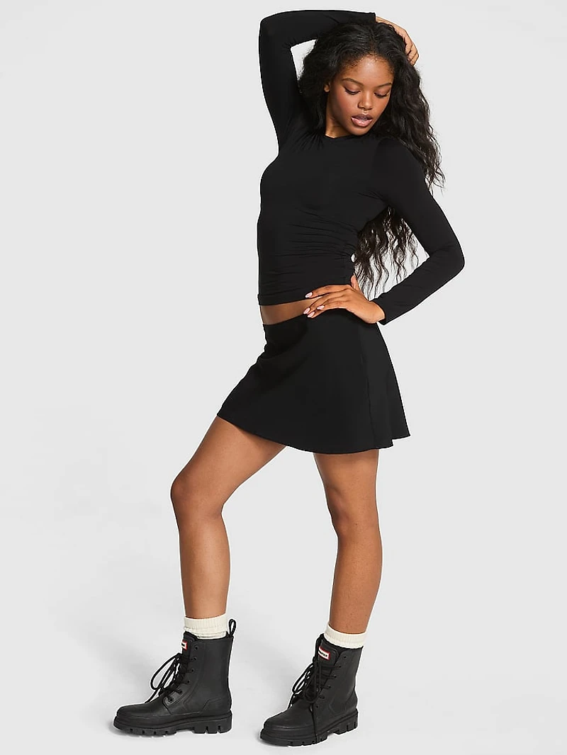 Base Leopard Mesh Long- Sleeve Tee