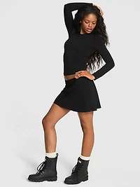 Base Leopard Mesh Long- Sleeve Tee