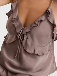 Silky Flutter Ruffled Cami & Shorts Set