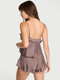 Silky Flutter Ruffled Cami & Shorts Set