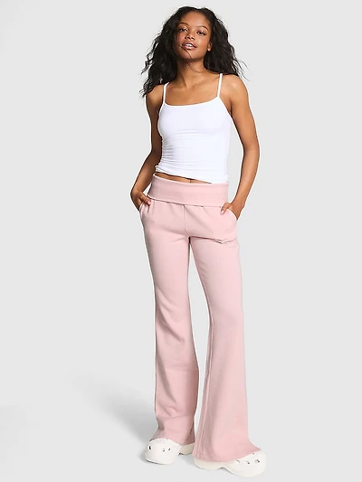 Ivy Fleece Foldover Flare Sweatpants