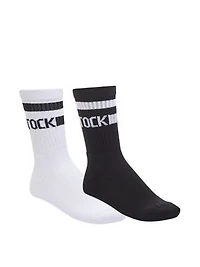 Cotton Stripe Crew Socks
