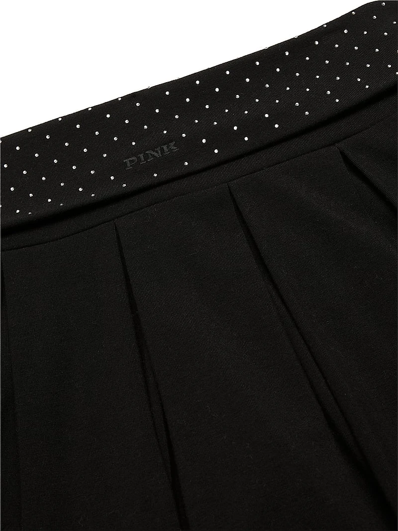 All-Day Cotton Foldover Pleated Skort