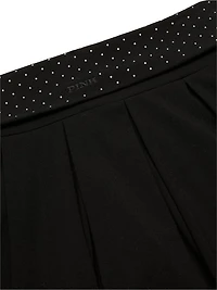 All-Day Cotton Foldover Pleated Skort
