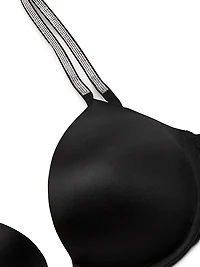 Bombshell Add-2-Cups Faux Leather Push-Up Bra