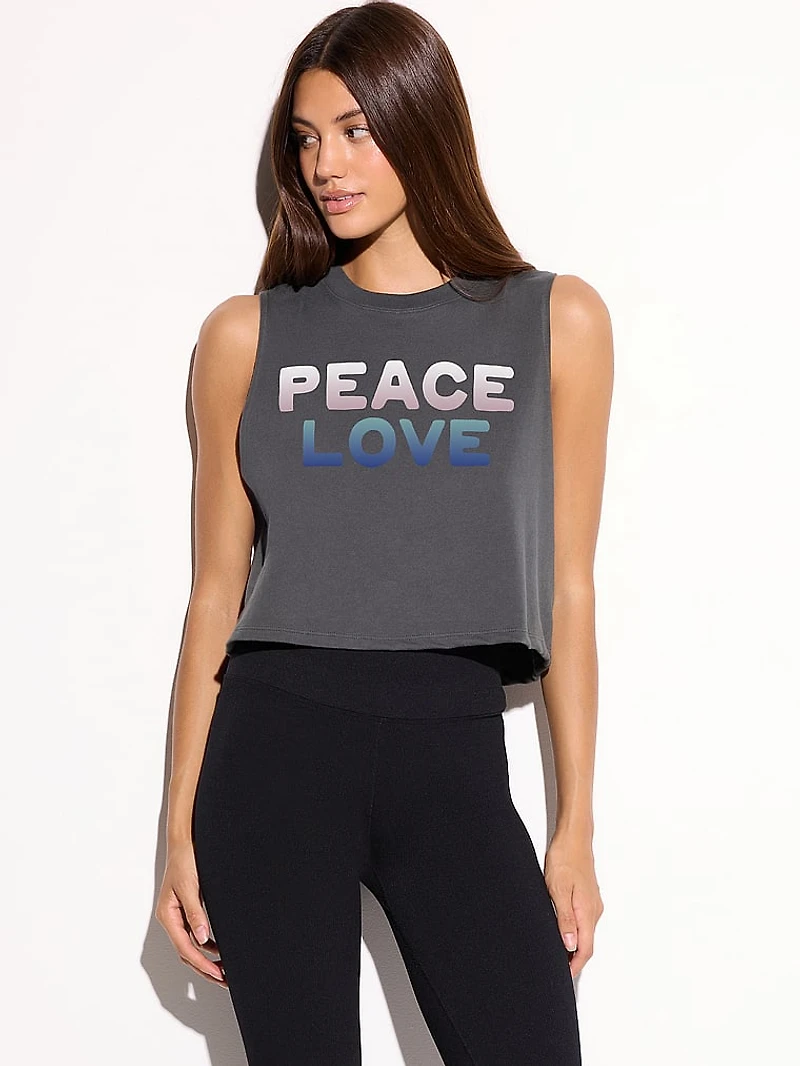Peace Love Spirit Crop Tank