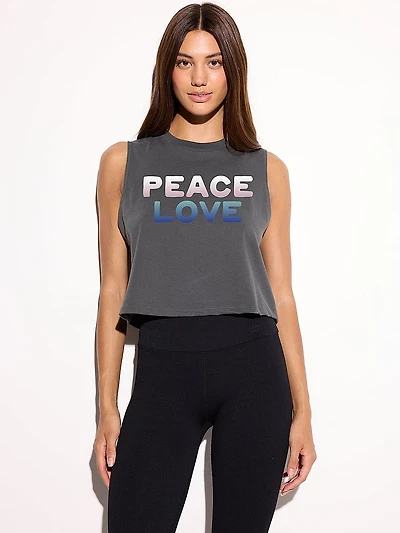 Peace Love Spirit Crop Tank