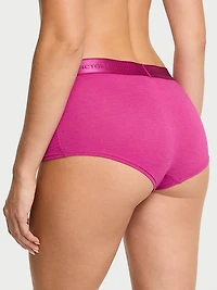 Logo Rib Cotton Boyshort Panty