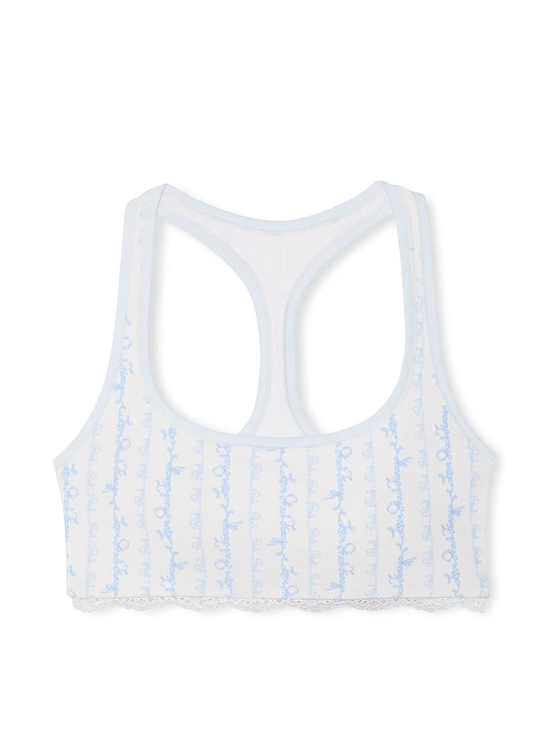 PINK x LoveShackFancy Cotton Racerback Bralette