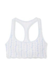 PINK x LoveShackFancy Cotton Racerback Bralette