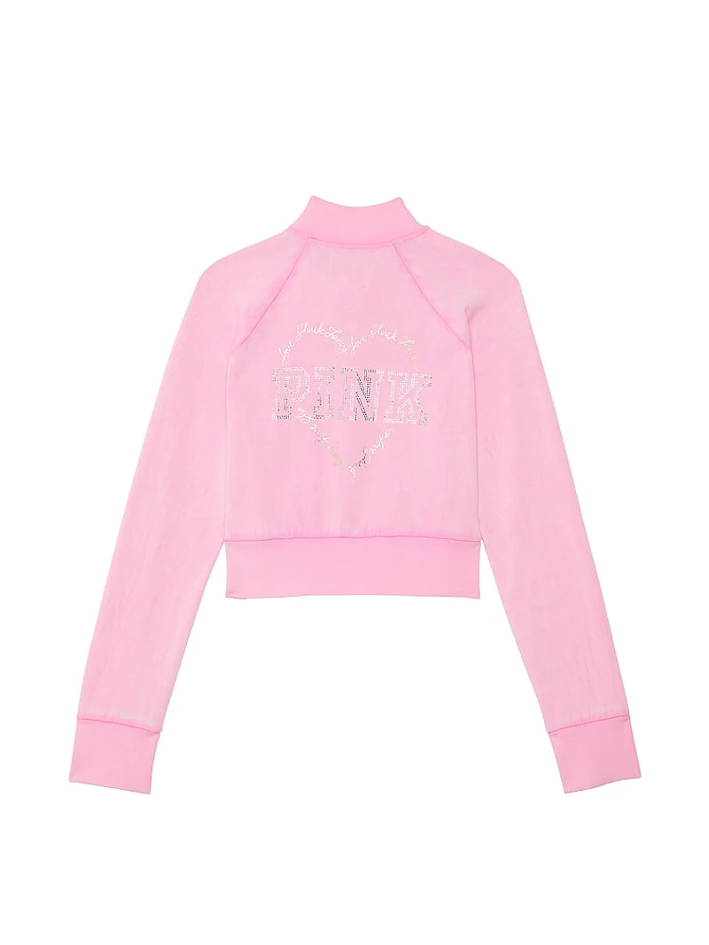 PINK x LoveShackFancy Reissued Full-Zip Sweatshirt