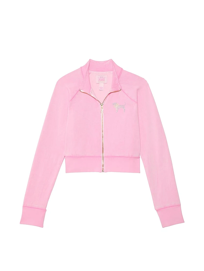 PINK x LoveShackFancy Reissued Full-Zip Sweatshirt