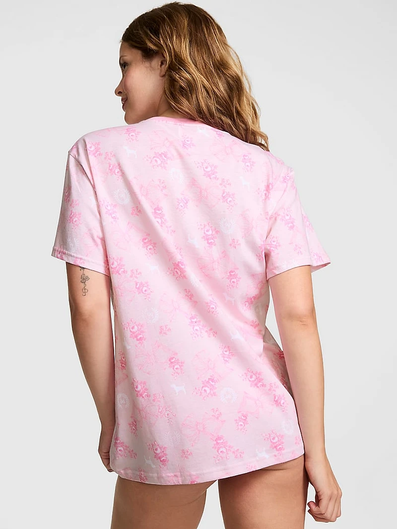 PINK x LoveShackFancy Campus Cotton Tee